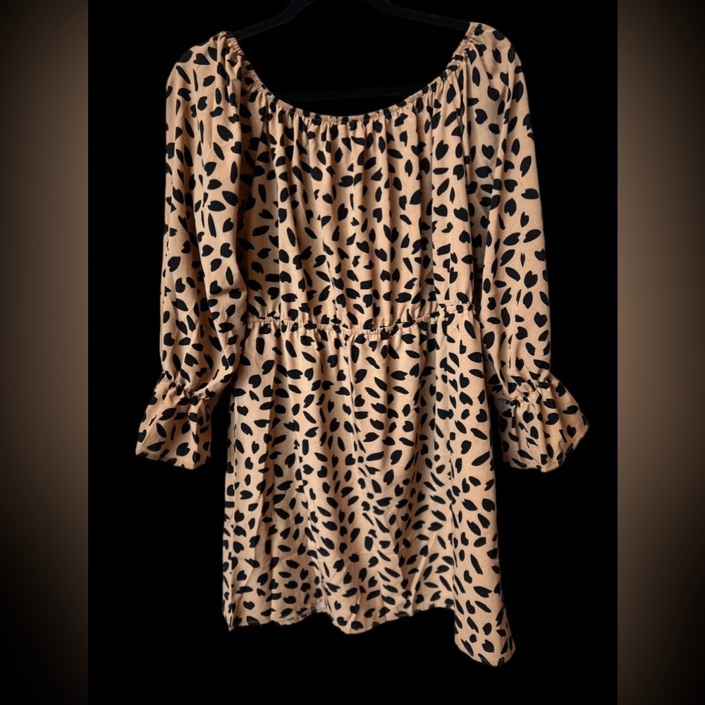 Cheetah Dress 1/2 Sleeve